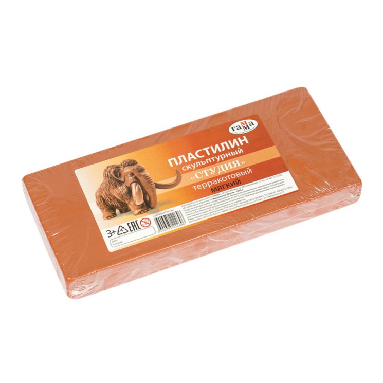 Пластилин скульптурный Гамма Студия терракотовый 1000 г мягкий 2.80.Е100.004.3