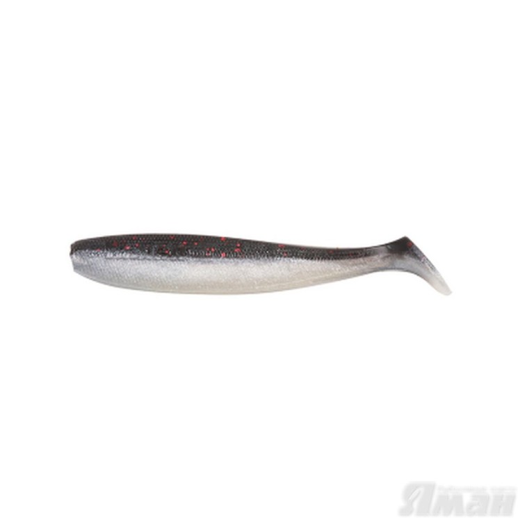 Виброхвост Yaman Sharky Shad, 5,5", цвет 34 - Black Red Flake Y-SS55-34