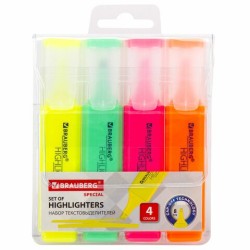 Набор текстовыделителей Brauberg Special линия 1-5 мм 4 цвета 151900