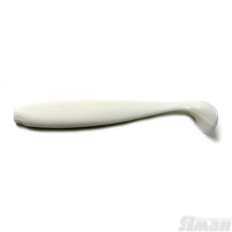 Виброхвост Yaman Sharky Shad, 4,5", цвет 01 - White, 5 шт Y-SS45-01