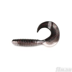 Твистер Yaman Spiral, 5", цвет 34 - Black Red Flake Y-S5-34