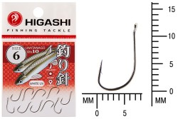 Крючок Higashi Umitanago ringed №6 White UV (10 шт)