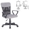 Кресло офисное компактное Brabix Jet MG-315 сетка/ткань, серое 531840