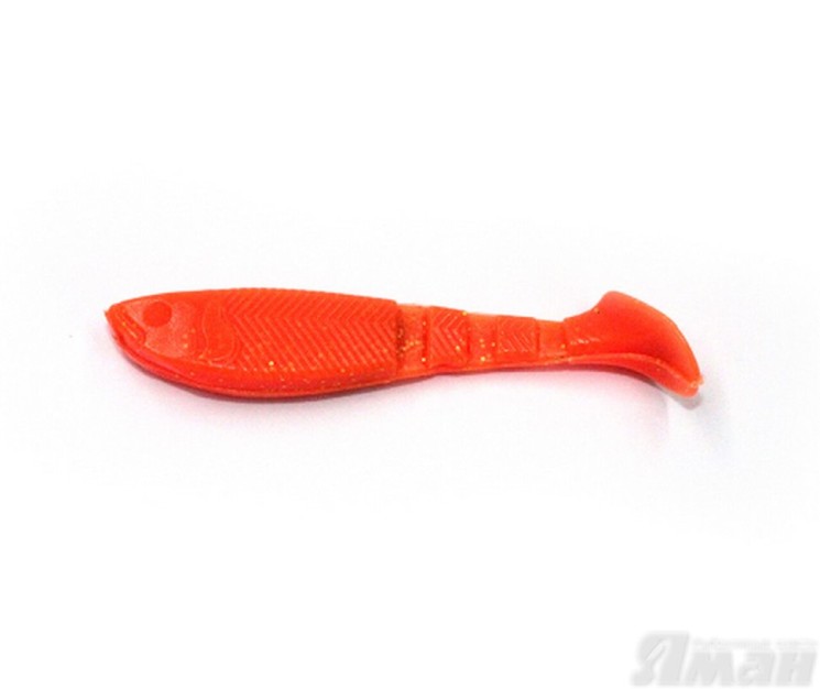 Виброхвост Yaman Light-Flake, 2,5", цвет 03 - Carrot gold flake, 6 шт Y-LF25-03
