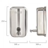 Дозатор для жидкого мыла Laima Professional Inox , 1 л, нержавеющая сталь, зеркальный, 605393