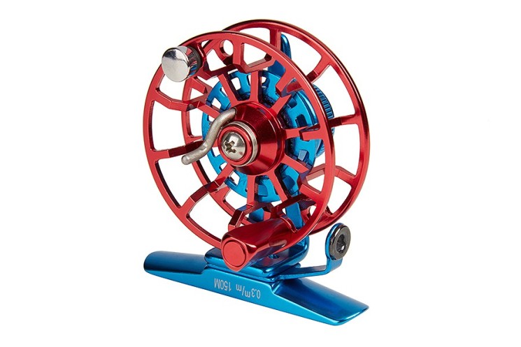 Катушка инерционная Higashi HI-55S Blue/Red