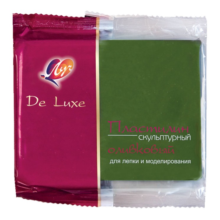 Пластилин скульптурный Луч Люкс оливковый 300 г твердый 24С1506-08
