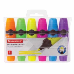 Набор текстовыделителей Brauberg Delta линия 1-5 мм 6 цветов 151728
