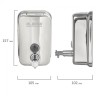 Дозатор для жидкого мыла Laima Professional Inox , 0,5 л, нержавеющая сталь, зеркальный, 605394
