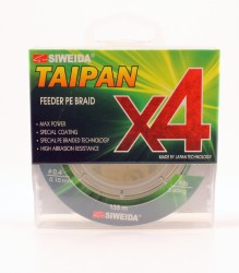 Леска плетеная Siweida Taipan Feeder Braid X4 135м 0,10мм (3,60кг) темно-зеленая