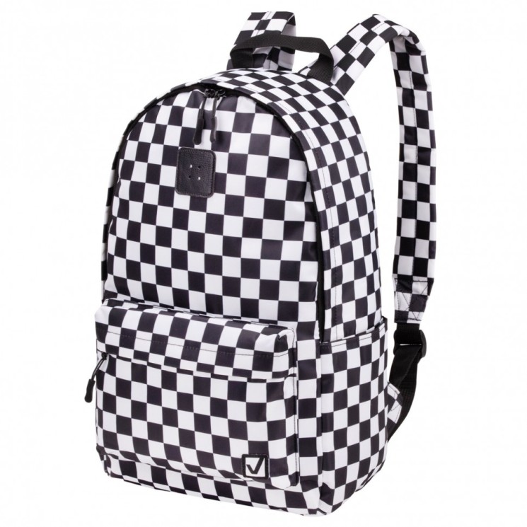 Рюкзак Brauberg Positive потайной карман, Black and White, 42х28х14 см, 270777