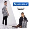 Рюкзак Brauberg Positive потайной карман, Black and White, 42х28х14 см, 270777
