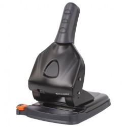 Дырокол металлический мощный Brauberg "Heavy duty" до 65 л, эргономичный, черный 228496
