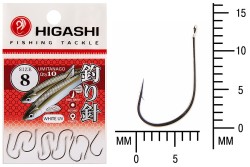 Крючок Higashi Umitanago ringed №8 White UV (10 шт)