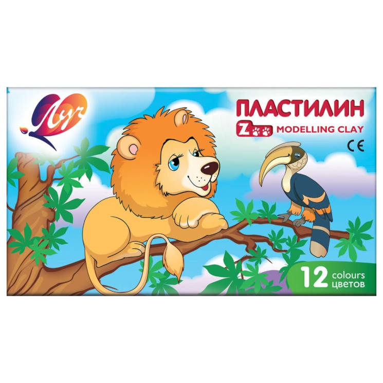 Пластилин классический Луч Zoo 12 цветов 162 г 19С 1272-08