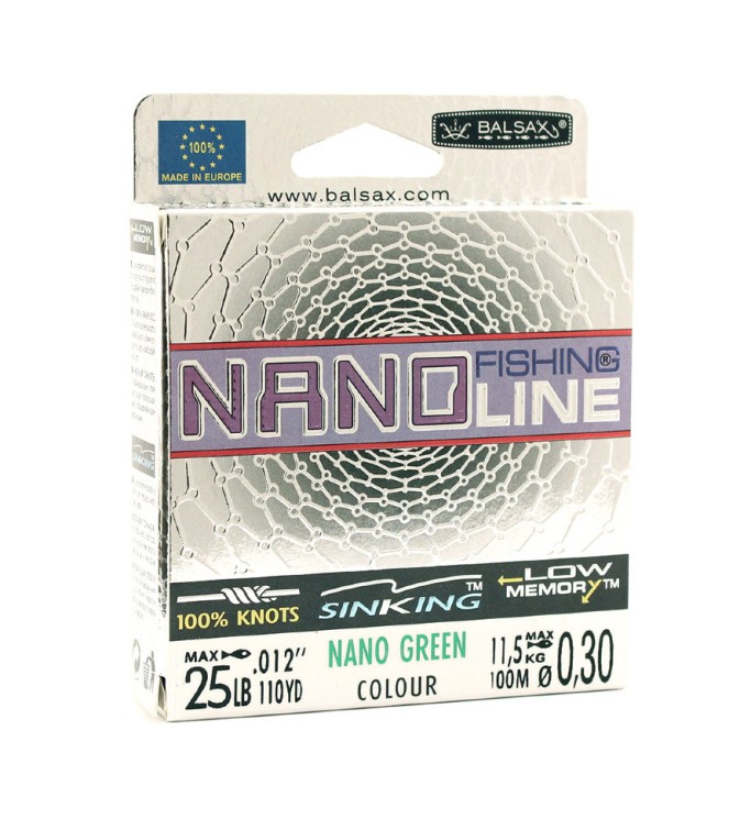 Леска Balsax Nano Fishing Green Box 100м 0,3 (11,5кг)