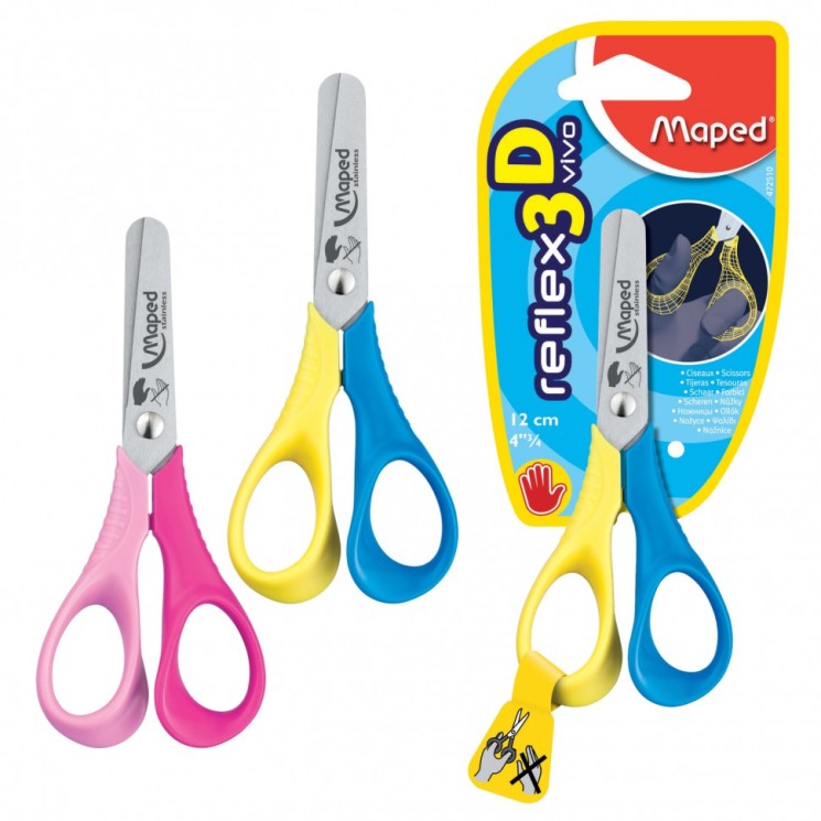 Ножницы детские для левши Maped Vivo 3D 120 мм 472510
