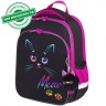 Ранец Brauberg Quadro, 3 отделения, с брелоком, Black cat, 37х28х18 см, 271358