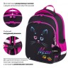 Ранец Brauberg Quadro, 3 отделения, с брелоком, Black cat, 37х28х18 см, 271358