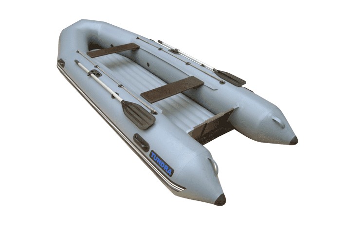 Надувная лодка Лидер Тундра-380 EXTRIM (серая)