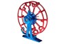 Катушка инерционная Higashi HI-85S Blue/Red