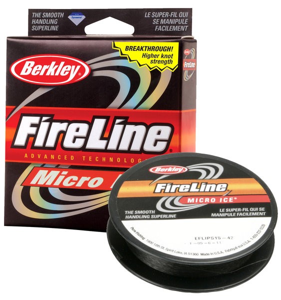 Леска плетеная Berkley FireLine Micro Ice Smoke 45м 0.12мм (6.8кг) серая