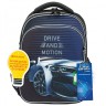 Ранец Brauberg Quadro, 3 отделения, с брелоком, Sport car, LED-ЛАМПОЧКИ, 37х28х18 см, 271359
