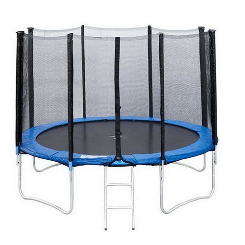 Батут с сеткой и лестницей 12-футовый с 8-ю стойками GB10202-12FT 365 см