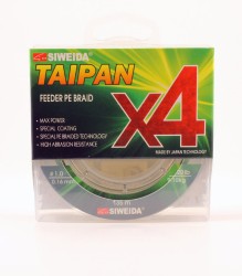 Леска плетеная Siweida Taipan Feeder Braid X4 135м 0,16мм (9,10кг) темно-зеленая