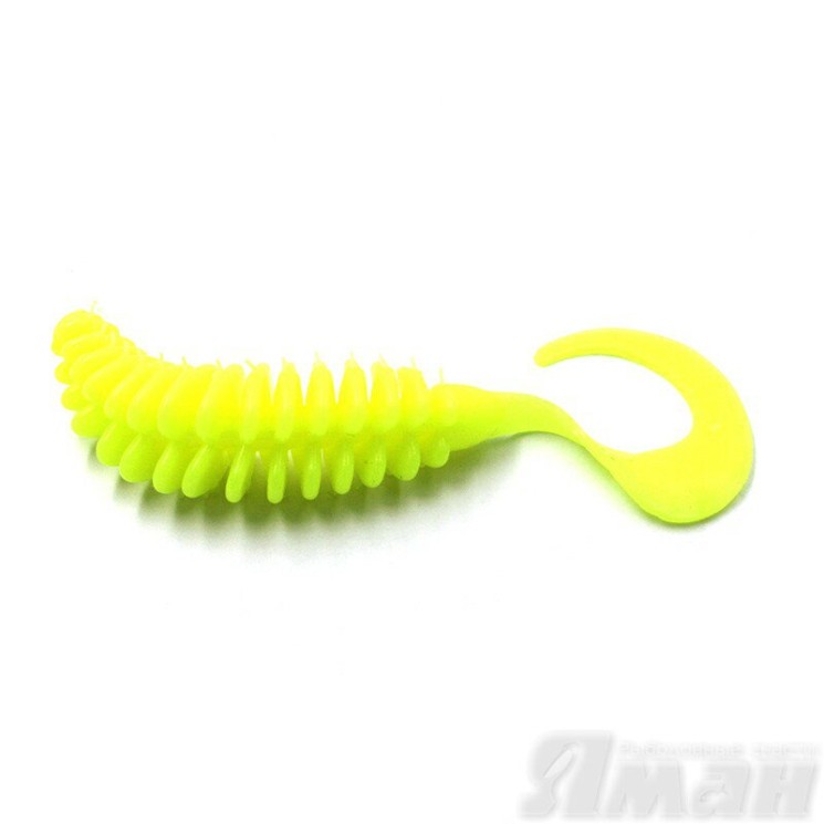 Твистер Yaman Battery Tail, 5", цвет 02 - Chartreuse, 3 шт Y-BT5-02-3