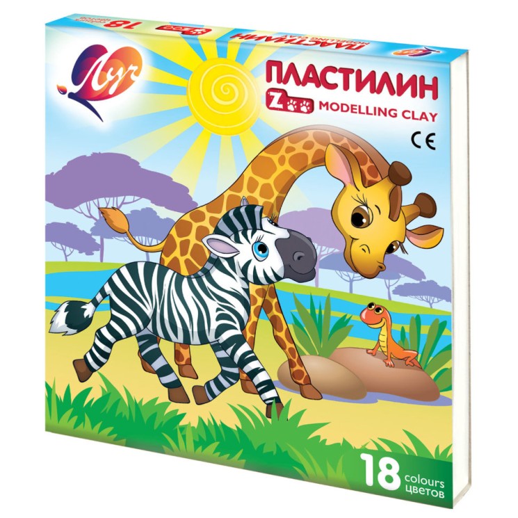 Пластилин классический Луч Zoo 18 цветов 243 г 20С1358-08