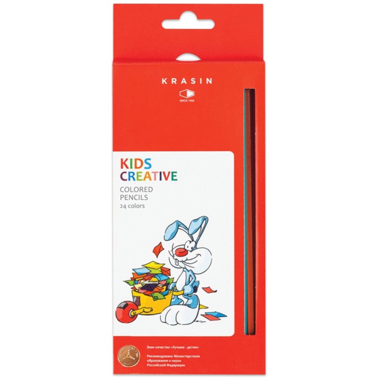 Карандаши цветные Красин Веселый кролик 24 цвета 24KW000101H