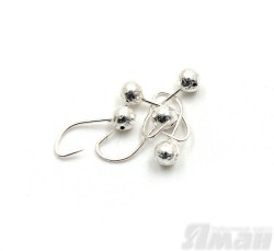 Мормышка Яман шар с отв., цвет Silver Plated, d 3 (5 шт.) Я-МР100