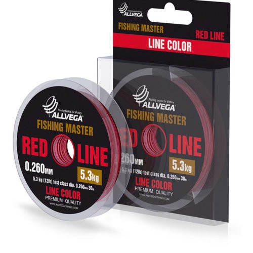 Леска Allvega Fishing Master 30м 0,205мм (3,5кг) рубиновая