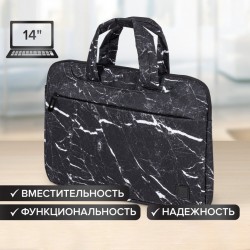 Сумка-портфель Brauberg "Marble" с отдел. для ноутбука 13-14", 3 кармана, 26х36х3 см, 270835