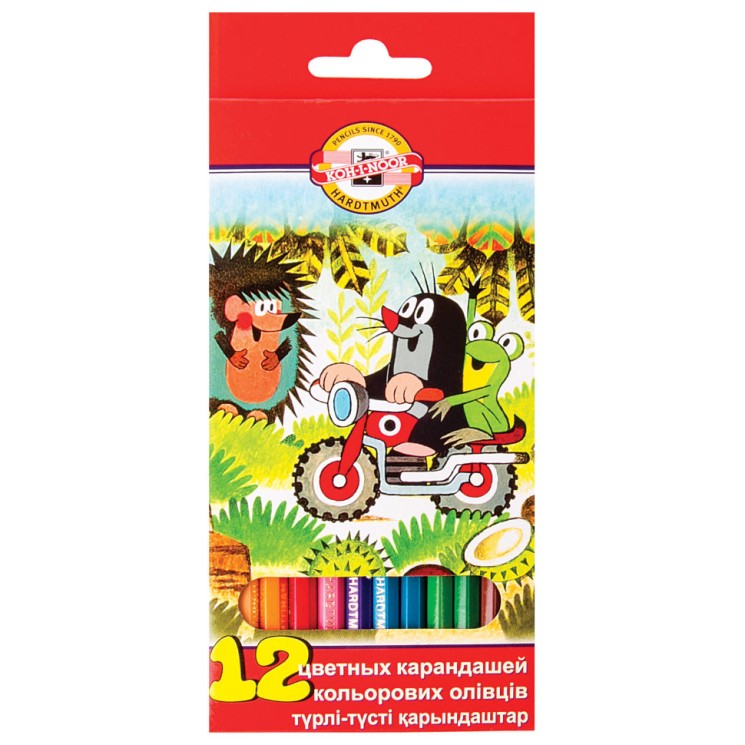 Карандаши цветные KOH-I-NOOR Крот 3,2 мм 12 цветов 3652012026KSRV