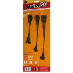 Набор поводков металлических Helios №4, 60шт, 6 кг, карабин Germany snap