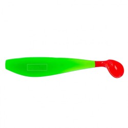Виброхвост Helios Zander 4"/10,2см, цвет Lime & Red 5 шт HS-36-021