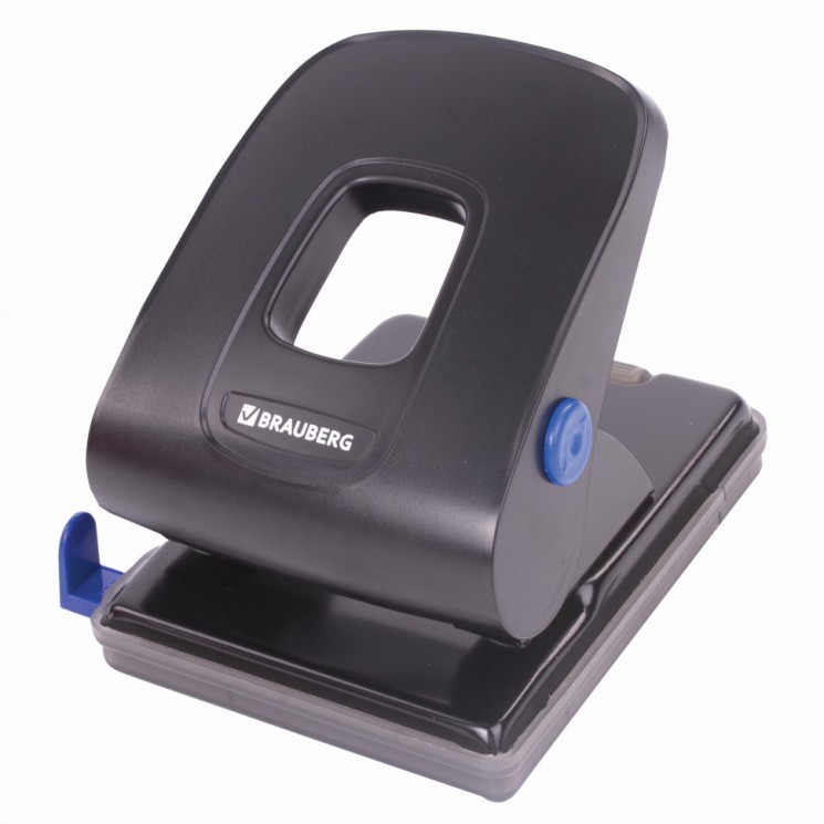 Дырокол металлический Brauberg Extra, до 40 л, черный, 229093
