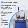 Тележка уборочная Brabix, 2 съемных ведра 30 л, механ. отжим, пластик. каркас, фикс. ручка, 606661