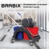 Тележка уборочная Brabix, 2 съемных ведра 30 л, механ. отжим, пластик. каркас, фикс. ручка, 606661