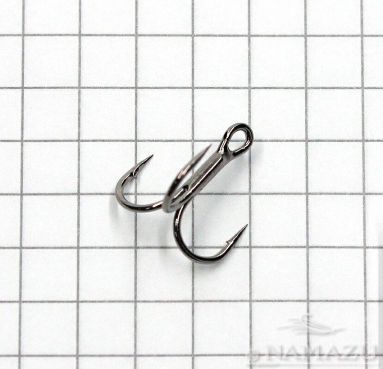 Крючок тройник Namazu Round Treble № 12, BN (100 шт.) N-HRT12BN