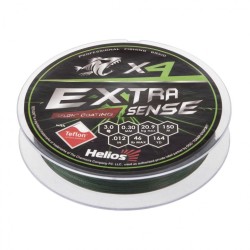 Шнур плетеный Helios Extrasense X4 PE 3/46LB 0,30мм 150м Green HS-ES-X4-3/46LB
