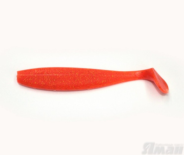 Виброхвост Yaman Sharky Shad, 5,5", цвет 03 - Carrot gold flake, 5 шт Y-SS55-03