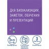 Стеклянная магнитно маркерная доска Brauberg 45х45 см фиолетовая 236743