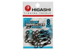 Вертлюг Higashi Rolling swivel C-20, р. 1, цв. BN, до 185 кг 8 шт