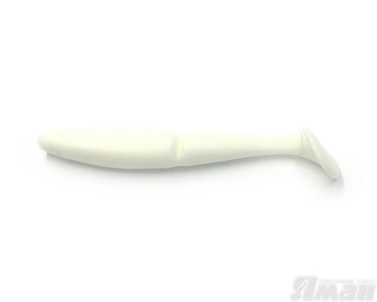 Виброхвост Yaman Mamura, 3", цвет 01 - White, 6 шт Y-M3-01