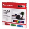 Стеклянная магнитно маркерная доска Brauberg 45х45 см черная 236736