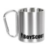 Термокружка BoyScout 200 мл, складная ручка-карабин, нержавеющая сталь 61112