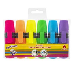 Набор текстовыделителей Юнландия Классика линия 1-5 мм 6 цветов 151927